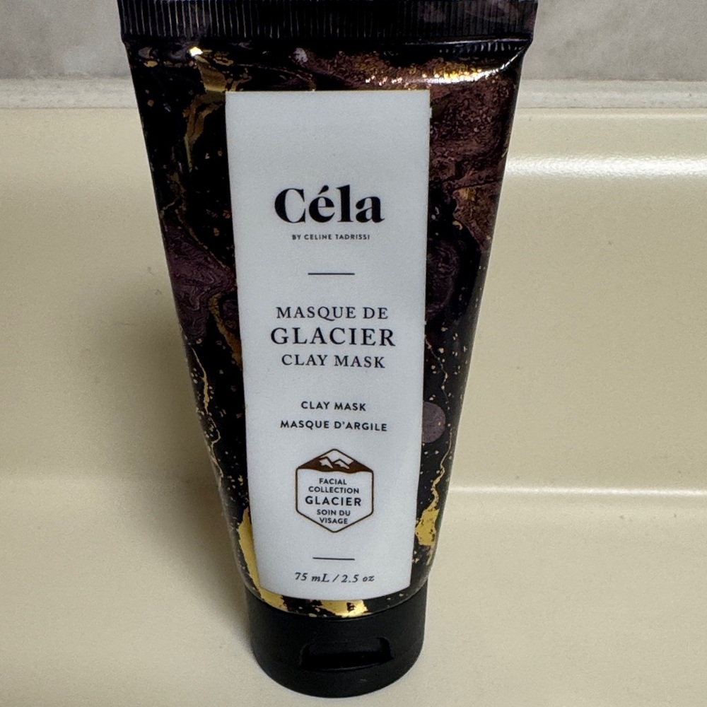 Céla Masque de Glacier Clay Mask — Brown & Gold Tube, 75 mL